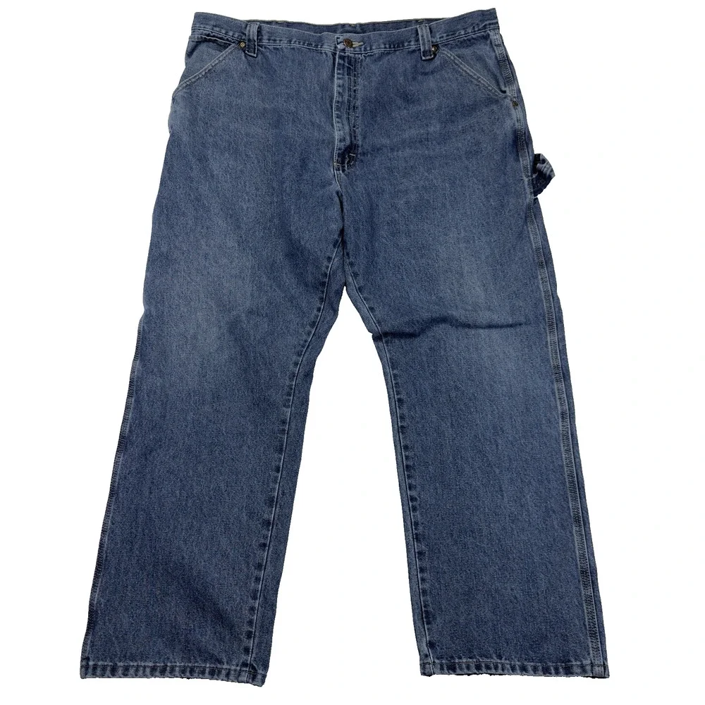 Wrangler Carpenter Jeans Mens 42x30‎ Utility Workwear Hammer Loop Tool Pockets